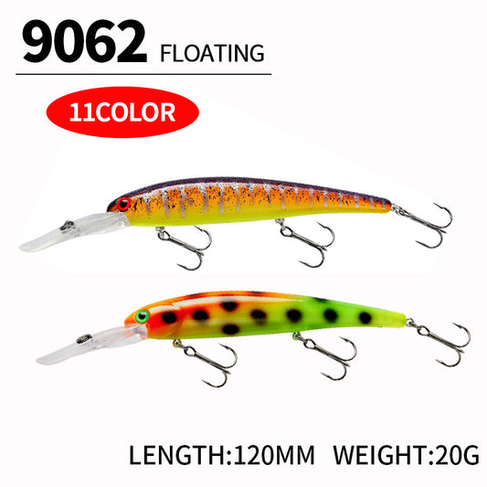 4pc 4.72in 0.71oz / 120mm 20g Floating Minnow Hard Lure, Realistic Artificial Bait for Topmouth Culter & Bass Freshwater Saltwater Fishing