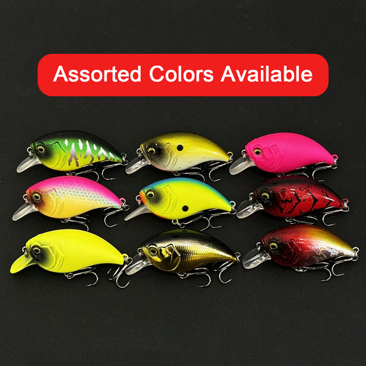 5pc 1.97in 0.37oz / 50mm 10.5g Rock Crankbait Saltwater Lure, Bionic Hard Bait for Sea Bass & Topmouth Culter