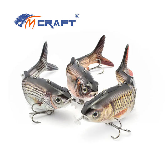130mm/42g Multi 4 Segments Jointed Rechargeable Self-propelling Auto-swimming Robot Fish Lure Swim Baits