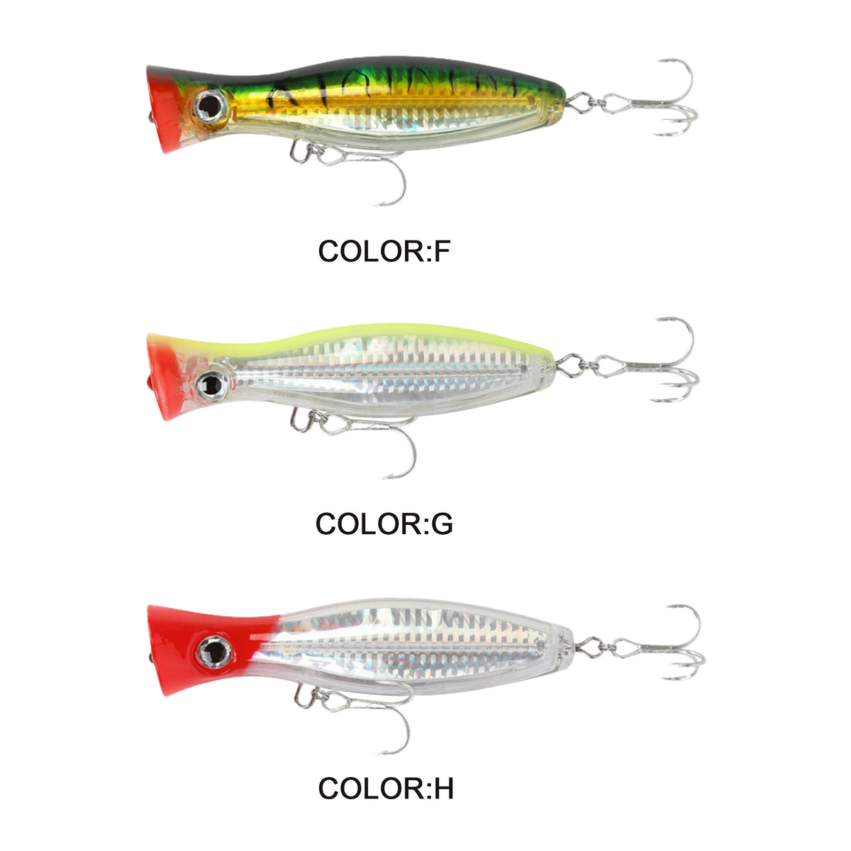 3pc 4.72in 1.52oz/120mm 43g Giant Topwater Popper Lure