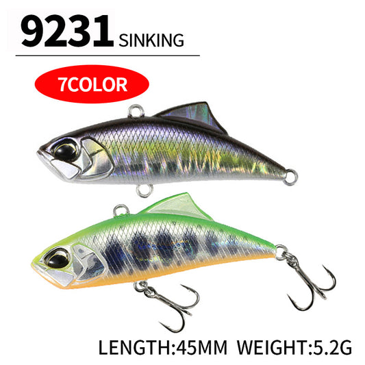 6pc 1.77in 0.18oz / 45mm 5.2g Sinking VIB Lure, Bionic Hard Bait for Topmouth Culter Freshwater Fishing