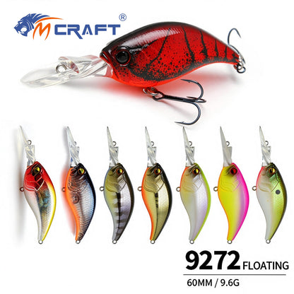 4pc 2.36in 0.34oz  60mm 9.7g Saltwater Crankbait Hard Lure, Bionic Artificial Bait for Bass & Topmouth Culter Fishing