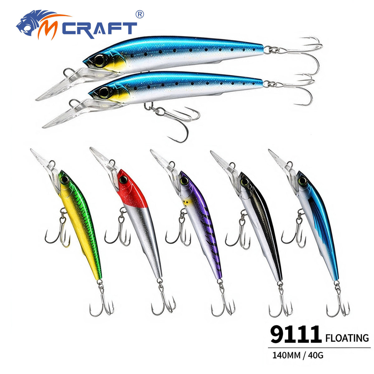 4pc 5.51in 1.41oz / 140mm 40g Deep Sea Trolling 3D Minnow Floating Hard Lure, Boat Fishing Bait for Saltwater Gamefish