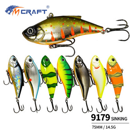 4pc 75mm /14.5g Sinking VIB Hard Fishing Lure, Vibrating Lipless Hard Bait for Culter, Largemouth Bass Freshwater Fishing
