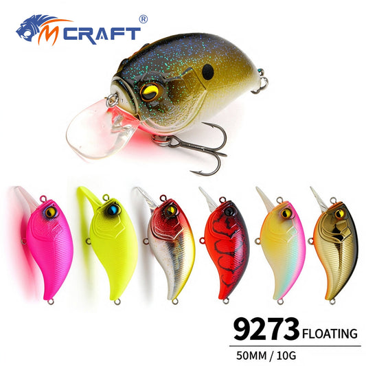 5pc 1.97in 0.37oz / 50mm 10.5g Rock Crankbait Saltwater Lure, Bionic Hard Bait for Sea Bass & Topmouth Culter
