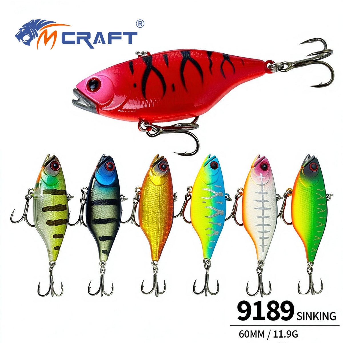 4pc 60mm/11.9g Sinking VIB Fishing Lure, Long Cast Hard Bait for Bass, Culter, Freshwater & Saltwater