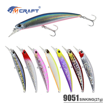 4pc 4.33in 0.95oz / 110mm 27g Sinking Minnow Hard Lure, Long Cast Artificial Bait for Topmouth Culter Saltwater & Freshwater Fishing