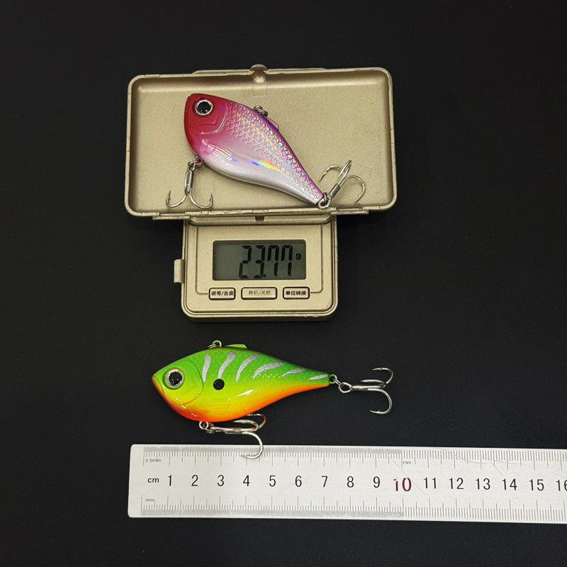 5pc 2.76in 0.85oz / 70mm 24g Plastic Sinking VIB Lure, Long Cast Japanese Style Hard Bait for Bass Freshwater Fishing