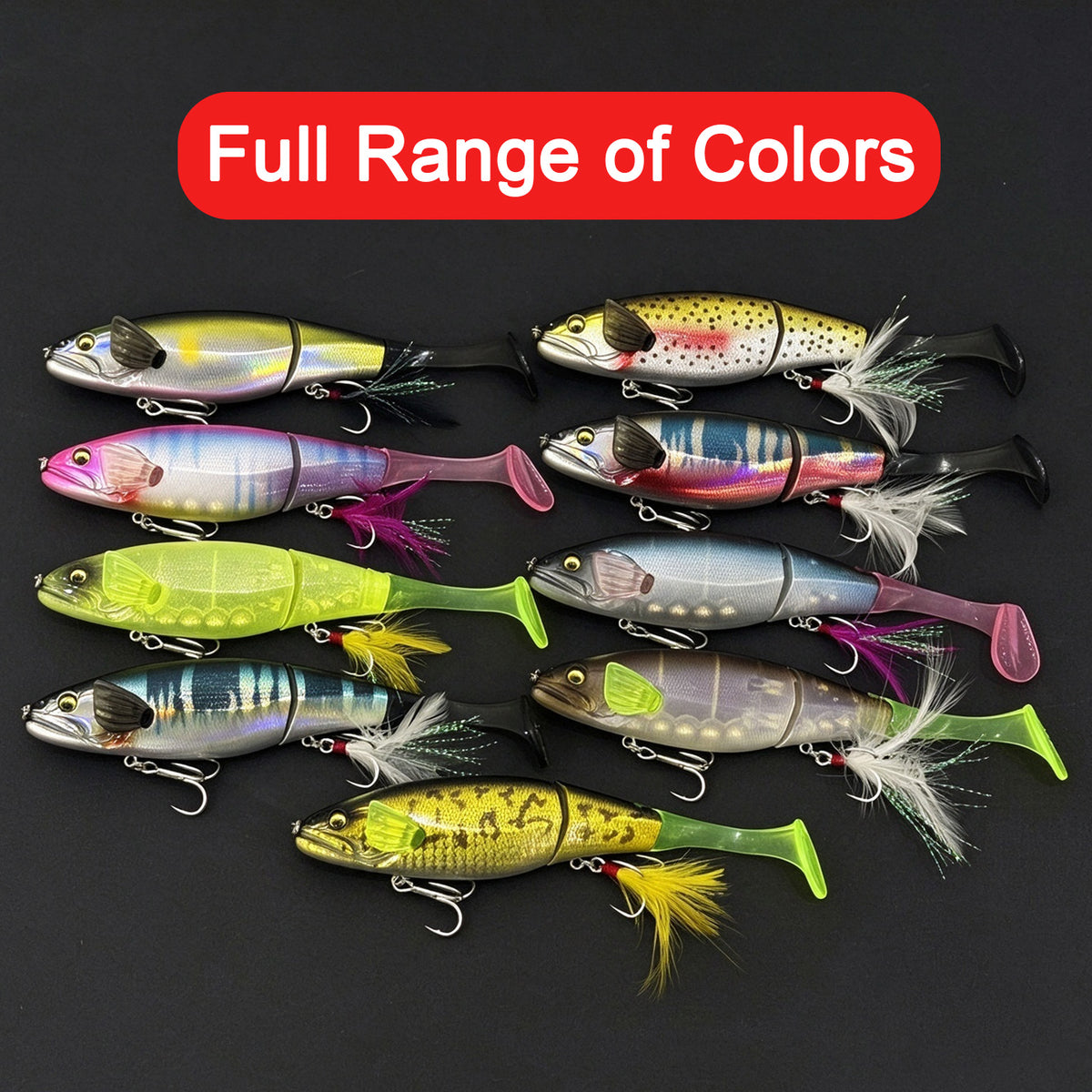 3pc 160mm/35g Floating Single-Joint Minnow Hard Bait with Soft Tail