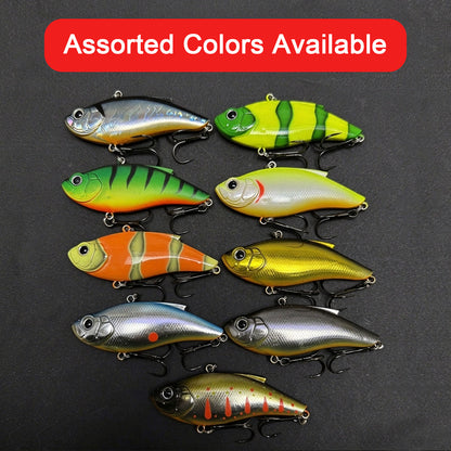 4pc 75mm /14.5g Sinking VIB Hard Fishing Lure, Vibrating Lipless Hard Bait for Culter, Largemouth Bass Freshwater Fishing