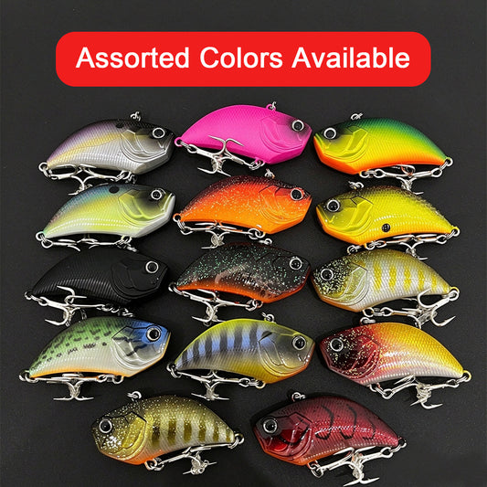 5pc 54mm/15g Sinking VIB Fishing Lure, Full Water Layer Hard Bait for Culter, Bass and Predatory Fish