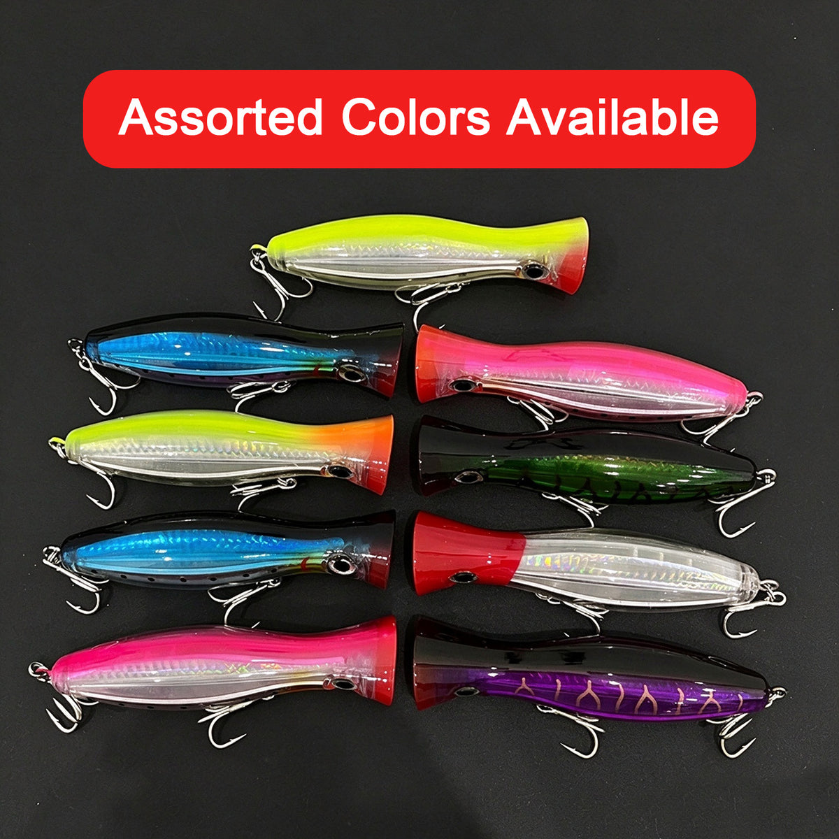 3pc 4.72in 1.52oz/120mm 43g Giant Topwater Popper Lure