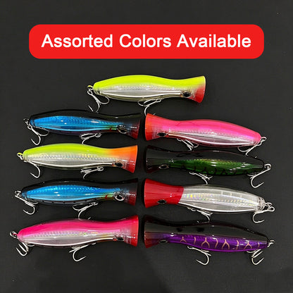 3pc 4.72in 1.52oz/120mm 43g Giant Topwater Popper Lure