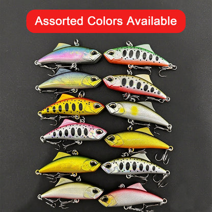 4pc 1.77in 0.19oz/45mm 5.3g Sinking VIB Fishing Lure, Long Cast Hard Bait for Bass, Culter and Predatory Fish