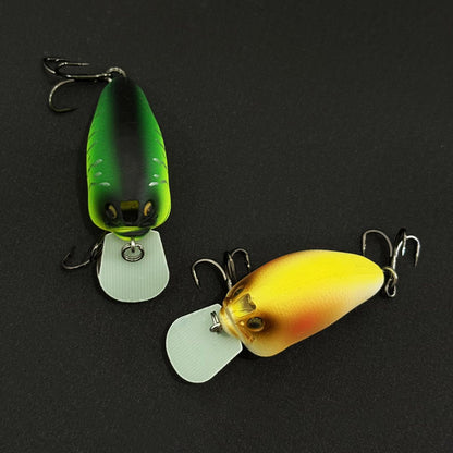 5pc 1.97in 0.34oz  50mm 9.5g Floating Crankbait Hard Lure, Plastic Bait for Bass & Topmouth Culter