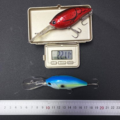 3pc 2.95in 0.80oz  75mm 22.5g Floating Crankbait Hard Lure, Freshwater & Saltwater Bionic Bait for Bass, Topmouth Culter & Mandarin Fish