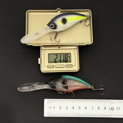 5pc 2.76in 0.74oz / 70mm 21g Floating Crankbait Hard Lure, Plastic Artificial Bionic Bait for Freshwater Fishing