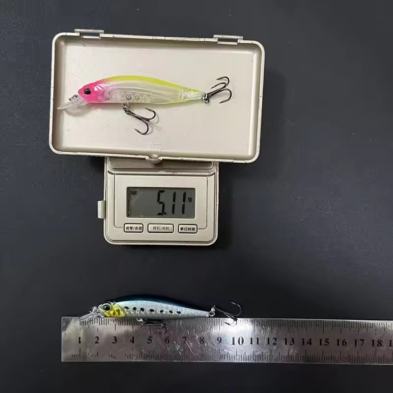 4pc 2.48in 0.18oz / 63mm 5g Suspending Minnow Hard Lure, Bionic Artificial Bait for Topmouth Culter & Bass Freshwater Saltwater Fishing