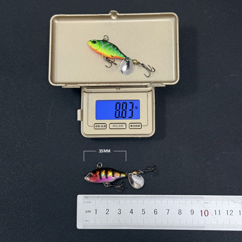3pc 1.38in 0.31oz / 35mm 8.8g Sinking VIB Lure With Metal Blade, Artificial Hard Bait for Topmouth Culter, Bass Freshwater Fishing