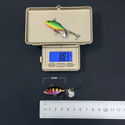3pc 1.38in 0.31oz / 35mm 8.8g Sinking VIB Lure With Metal Blade, Artificial Hard Bait for Topmouth Culter, Bass Freshwater Fishing