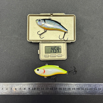 4pc 75mm /14.5g Sinking VIB Hard Fishing Lure, Vibrating Lipless Hard Bait for Culter, Largemouth Bass Freshwater Fishing