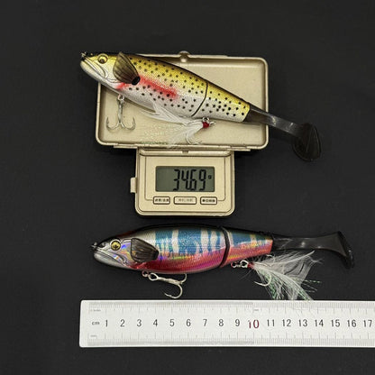 3pc 160mm/35g Floating Single-Joint Minnow Hard Bait with Soft Tail