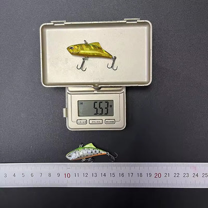 4pc 1.77in 0.19oz/45mm 5.3g Sinking VIB Fishing Lure, Long Cast Hard Bait for Bass, Culter and Predatory Fish