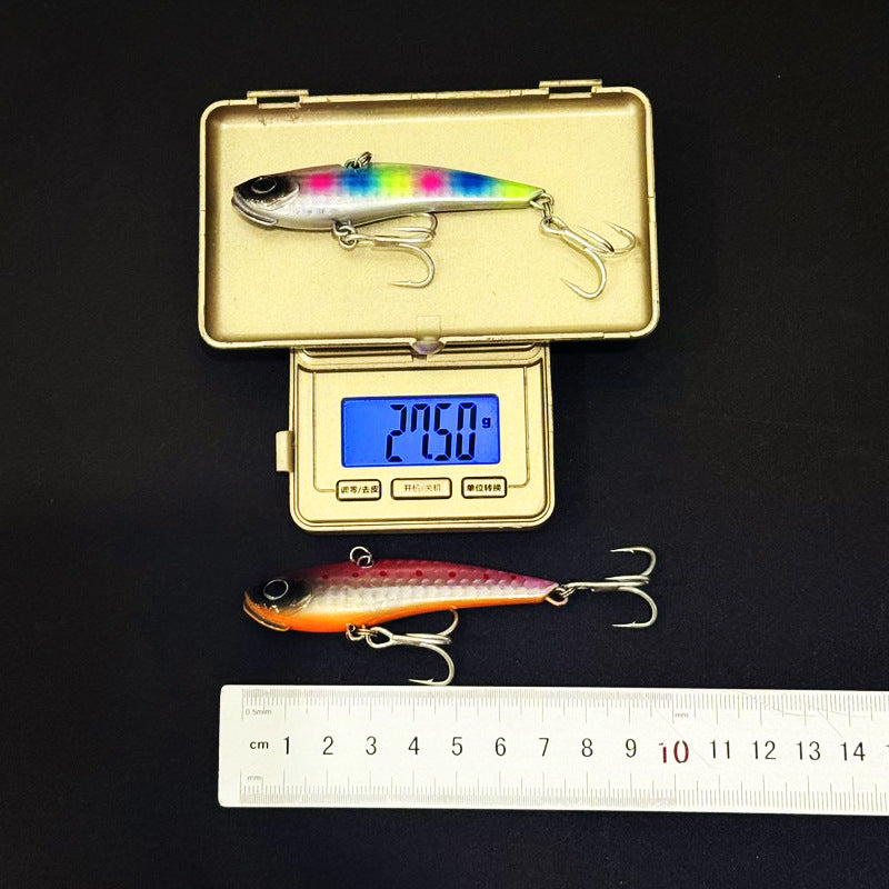 5pc 2.95in 0.99oz / 75mm 28g Sinking Metal VIB Jig Lure, Artificial Hard Bait for Sea Bass & Spanish Mackerel Saltwater Fishing