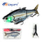 165mm/29.2g Automatic Swimming Bait Customized Fishing Lure Tail-driven Electronic Robot Bait with Anti-tangle Function & LED Light