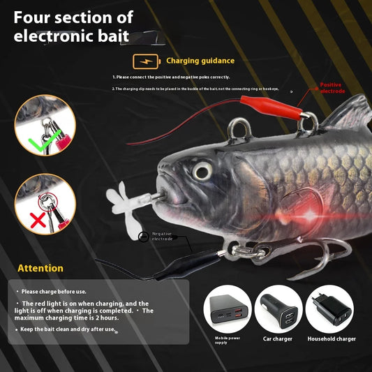90mm/20g Robot Bait Electronic Fishing Lure Artificial Swimming Bait New Colors