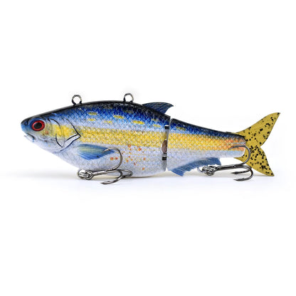 165mm/29.2g Automatic Swimming Bait Customized Fishing Lure Tail-driven Electronic Robot Bait with Anti-tangle Function & LED Light