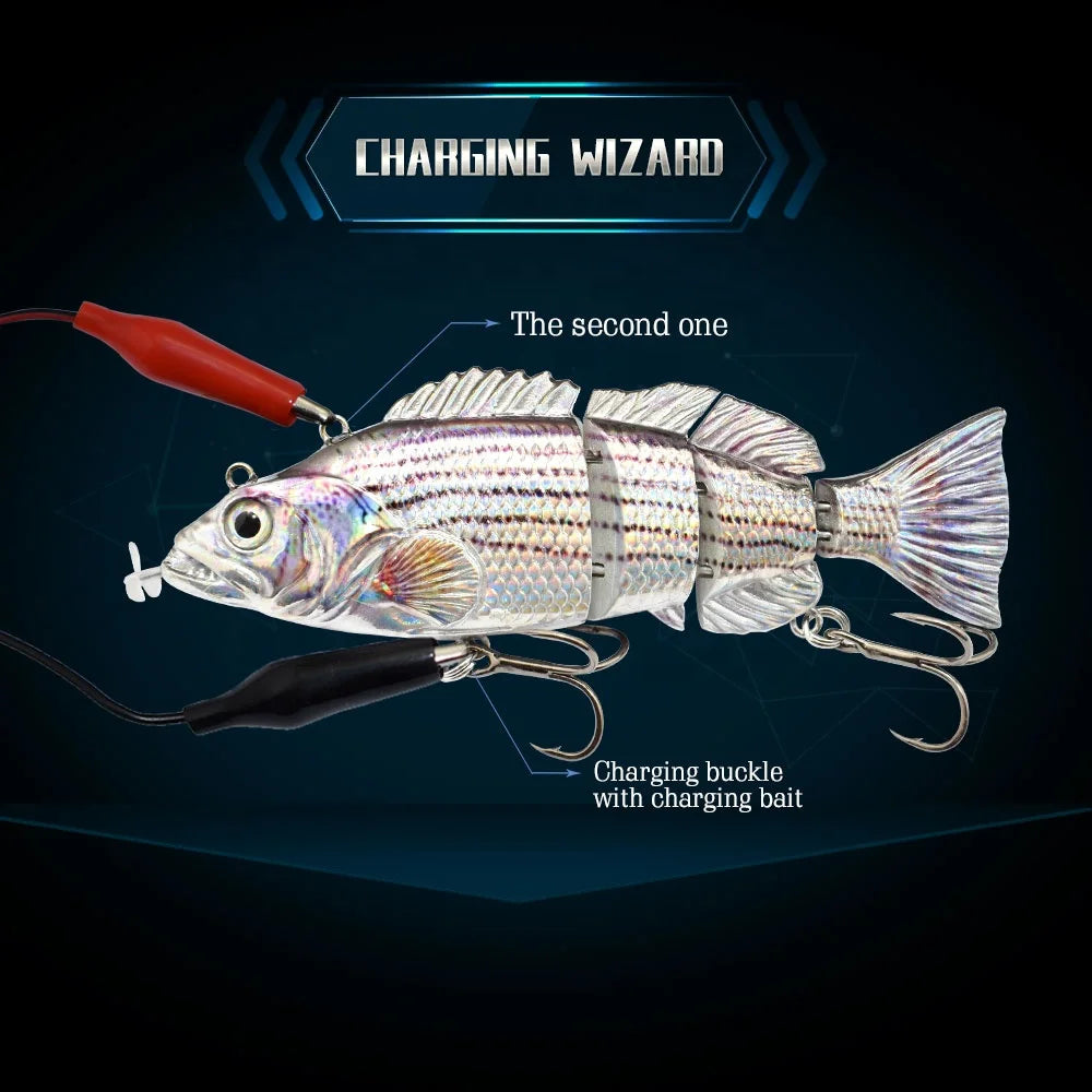 130mm/26g Multi Jointed Rechargeable Self-propelling Auto-swimming Robot Fish Lure Swim Baits