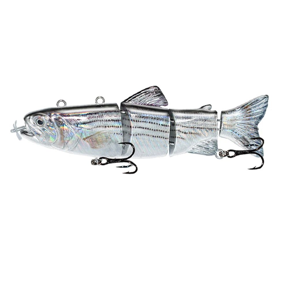 130mm/35g  Automatic Swimming Bait Customized Fishing Lure of 4 Sections of Robot Bait