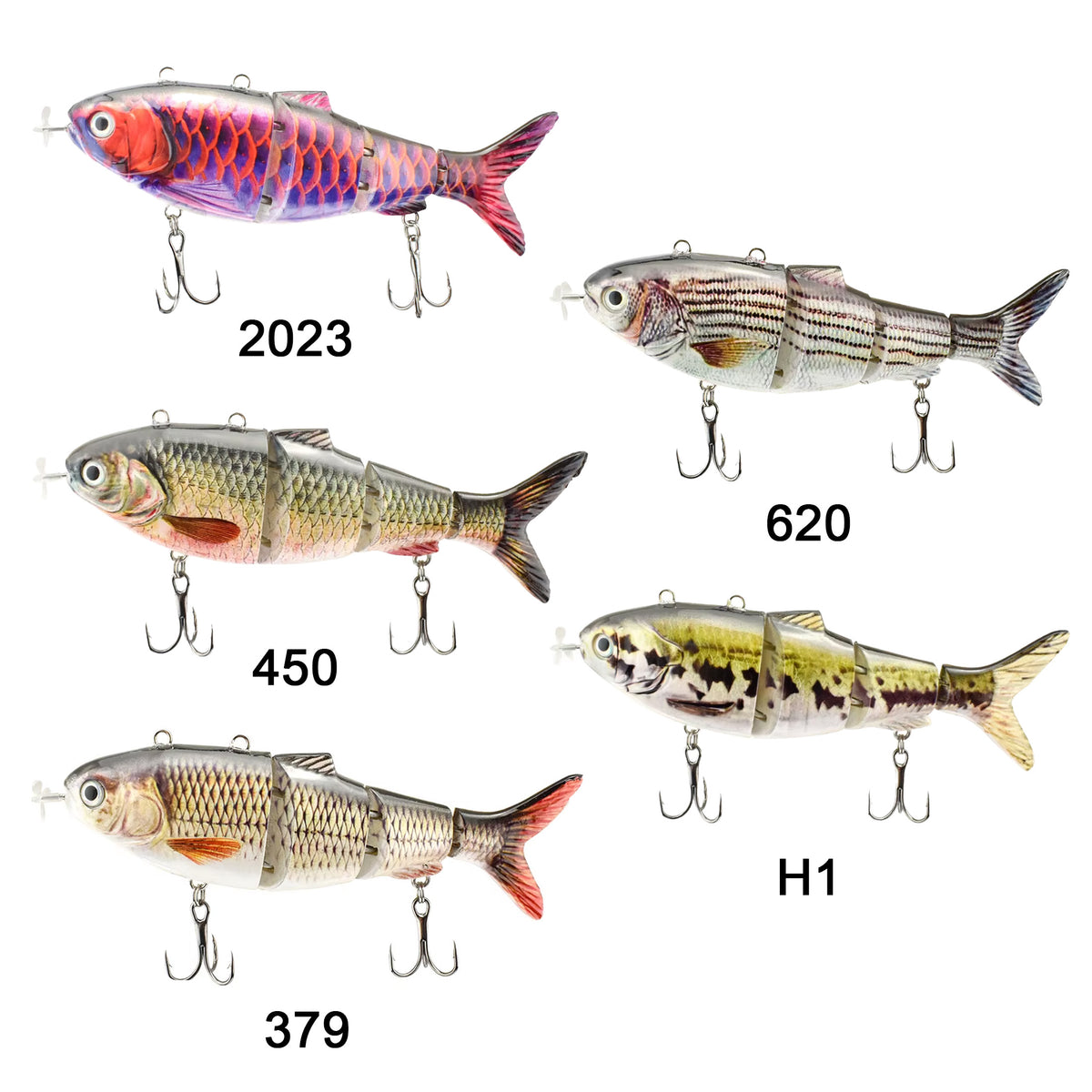 130mm/42g Multi 4 Segments Jointed Rechargeable Self-propelling Auto-swimming Robot Fish Lure Swim Baits