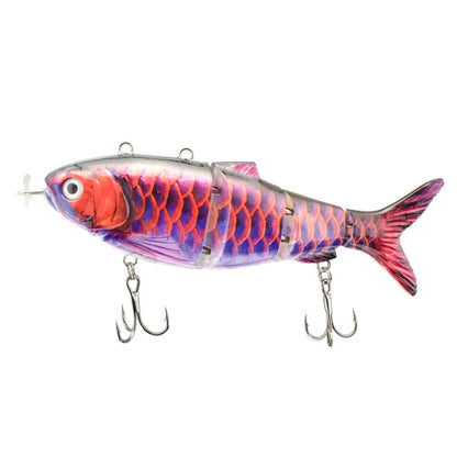 130mm/42g Multi 4 Segments Jointed Rechargeable Self-propelling Auto-swimming Robot Fish Lure Swim Baits