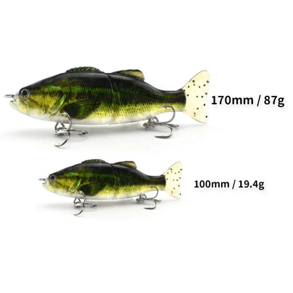 170mm/87g SwimShad Glide Baits Jointed Swimbait Bass Pike Salmon Trout Muskie Fishing Lure