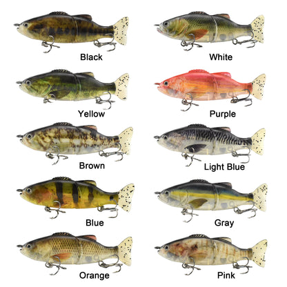 3.94in 0.68oz/100mm 19.4g 4 inchSwimShad Glide Baits Jointed Swimbait Bass Pike Salmon Trout Muskie Fishing Lure