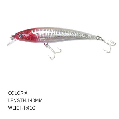 5.51in 1.45oz / 140mm 41g Floating Large Minnow Lure, Inner Laser Hard Bait for Freshwater & Saltwater Bass Fishing