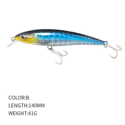 5.51in 1.45oz / 140mm 41g Floating Large Minnow Lure, Inner Laser Hard Bait for Freshwater & Saltwater Bass Fishing