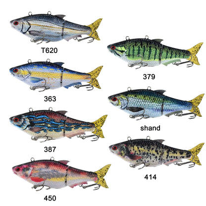 165mm/29.2g Automatic Swimming Bait Customized Fishing Lure Tail-driven Electronic Robot Bait with Anti-tangle Function & LED Light
