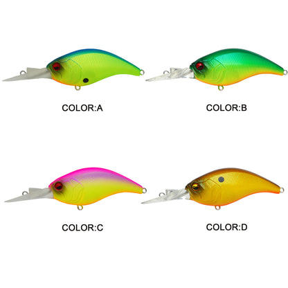 4pc 2.36in 0.34oz  60mm 9.7g Saltwater Crankbait Hard Lure, Bionic Artificial Bait for Bass & Topmouth Culter Fishing