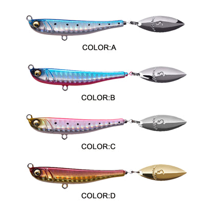 4pc 2.44in 1.06oz / 62mm 30g Long Casting Metal VIB Lure, Artificial Hard Bait for Topmouth Culter, Bass Freshwater Fishing