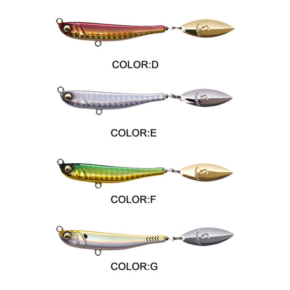 4pc 2.44in 1.06oz / 62mm 30g Long Casting Metal VIB Lure, Artificial Hard Bait for Topmouth Culter, Bass Freshwater Fishing