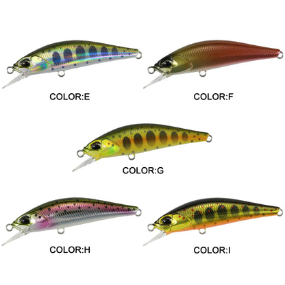 5pc 1.97in 0.14oz / 50mm 4g Micro Sinking Minnow Hard Lure, Freshwater & Saltwater Bait for Bass, Pike & Walleye