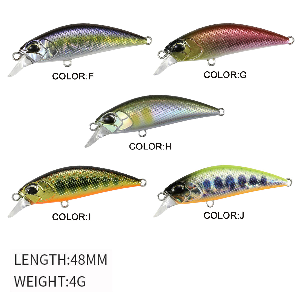 4pc 3.15in 0.85oz  80mm 24g Sinking VIB Hard Lure, Plastic Artificial Bait for Topmouth Culter & Bass Freshwater Fishing