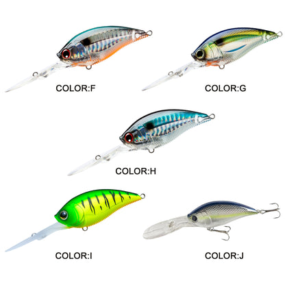 5pc 2.76in 0.74oz / 70mm 21g Floating Crankbait Hard Lure, Plastic Artificial Bionic Bait for Freshwater Fishing