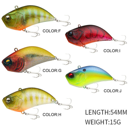 5pc 54mm/15g Sinking VIB Fishing Lure, Full Water Layer Hard Bait for Culter, Bass and Predatory Fish