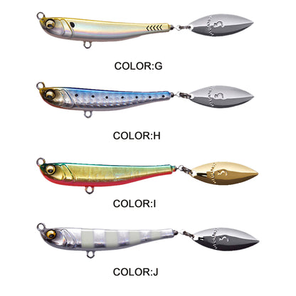 4pc 2.44in 1.06oz / 62mm 30g Long Casting Metal VIB Lure, Artificial Hard Bait for Topmouth Culter, Bass Freshwater Fishing