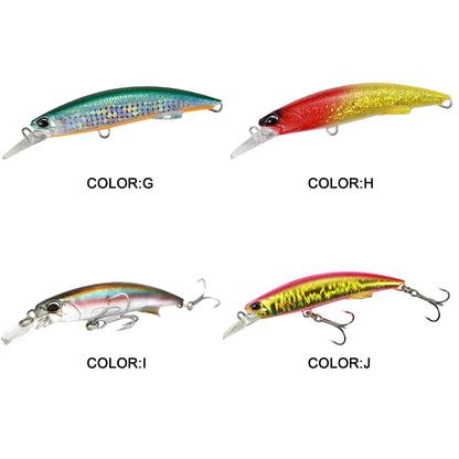 4pc 3.62in 1.41oz / 92mm 40g Sinking Minnow Hard Lure, Bionic Artificial Bait for Saltwater & Freshwater Predatory Fishing