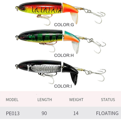 3pc 90mm/14g Topwater Whopper Plopper Lure